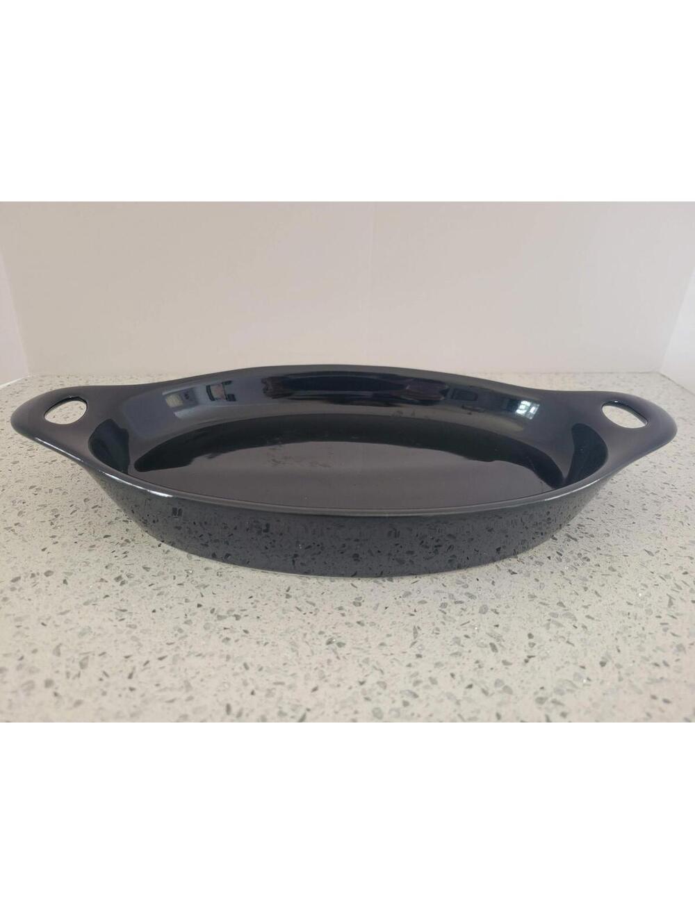 CorningWare Creations Black Stoneware Oval Baking Dish 24oz .7L Kitchen